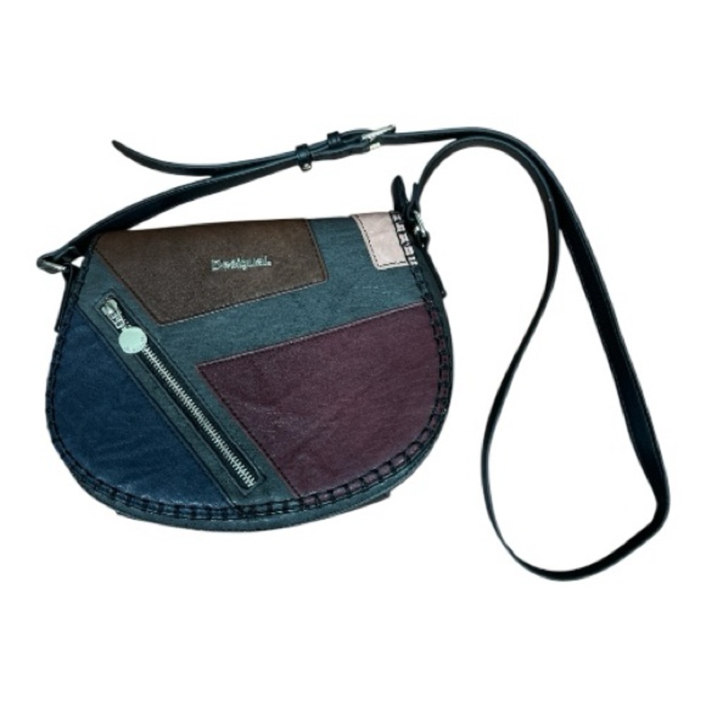 Desigual Patchwork Multicolot Crossbody Bag Charcoal Gray